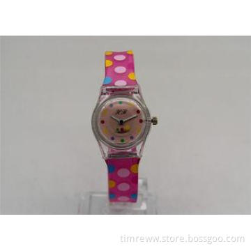 Colorful Kids Analog Watch PVC strap 24MM with custom logo